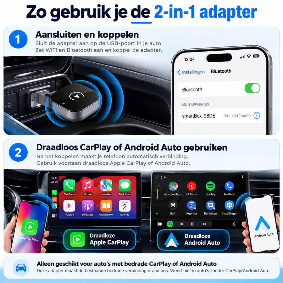 Adaptateur sans fil CarPlay & Android Auto DriveNova