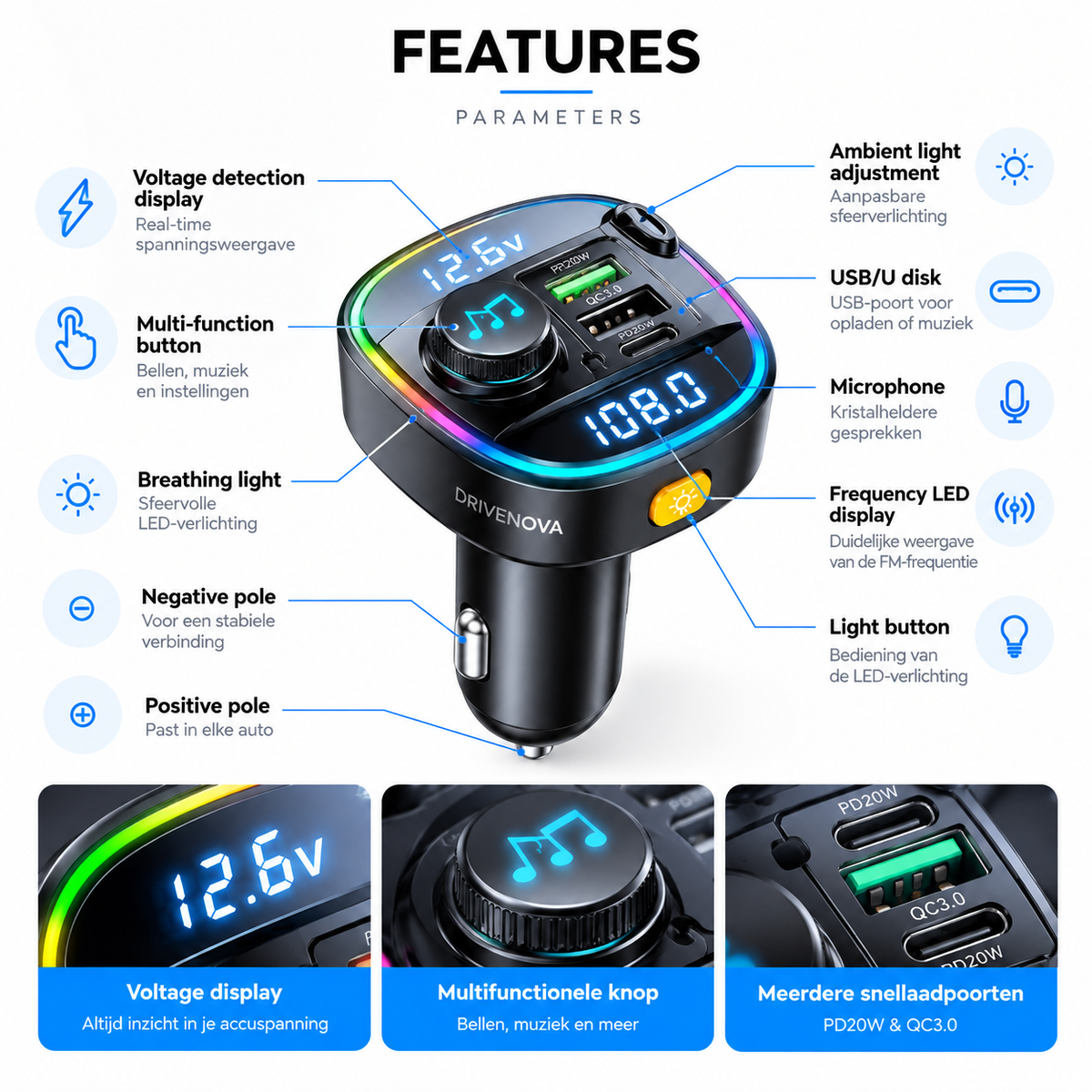 Bluetooth FM Transmitter & Snellader