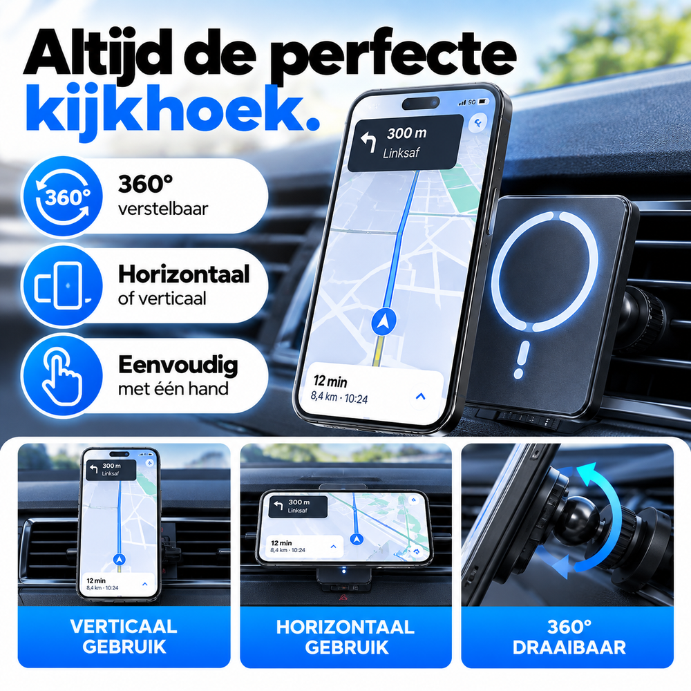 MagCharge Magnetische Autohouder & Oplader