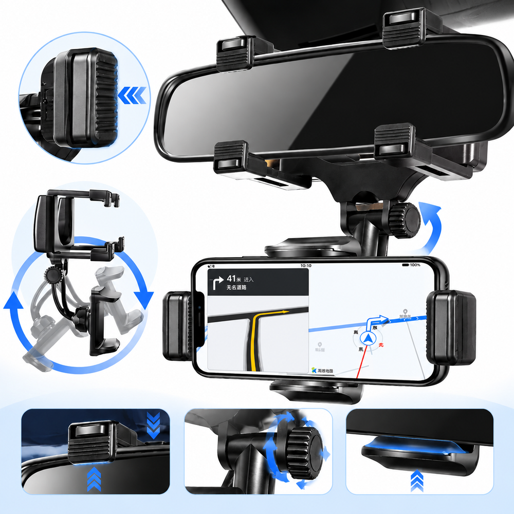 MirrorGrip - Achteruitkijkspiegel Telefoonhouder