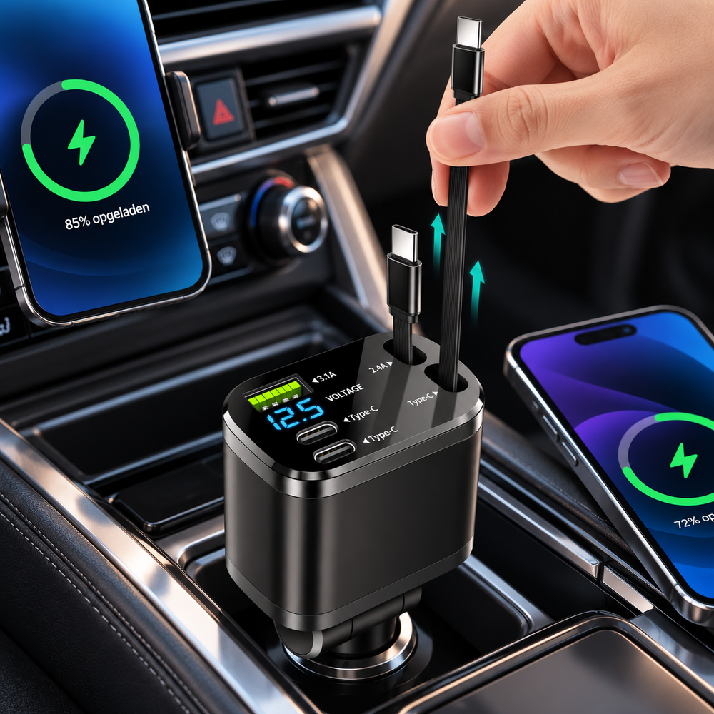 Ładowarka samochodowa 5-w-1 DriveNova MultiCharge