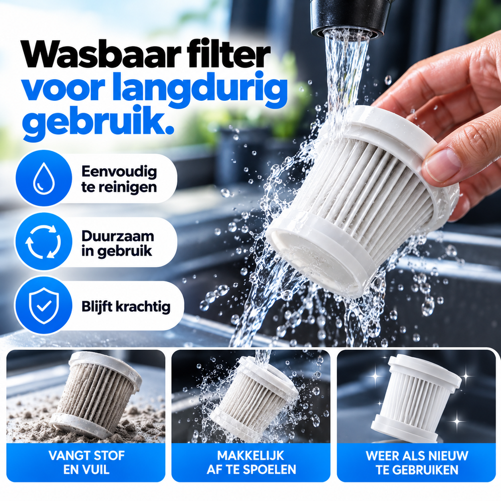 AirClean Draadloze Autostofzuiger