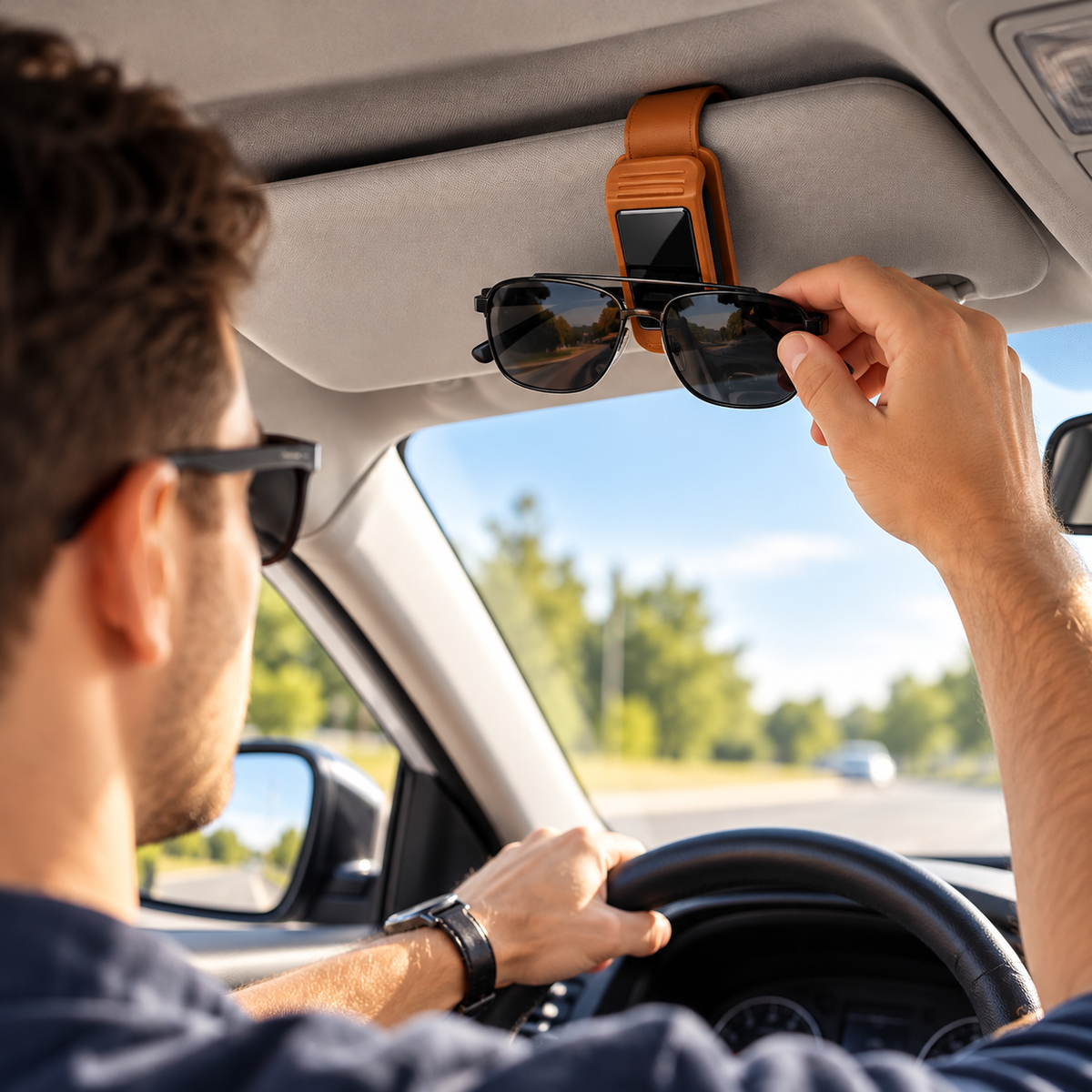 Porte-lunettes de soleil DriveNova pour pare-soleil de voiture